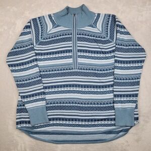 Eddie Bauer Sweater Womens T2XL 1/4 Up Pullover‎ Sweatshirt Oversized 2XL Tall